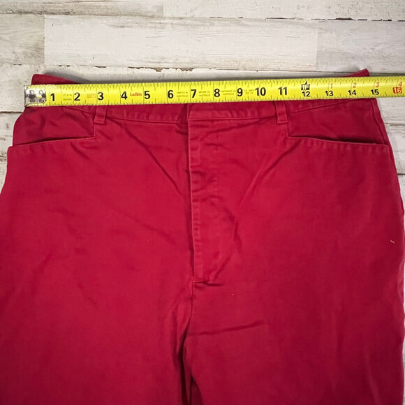 Relativity Womens Cropped Pant Red Embroidery Details Size 14 - Picture 8 of 10